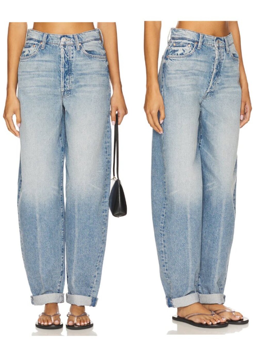 MOTHER Superior The Fangirl Button Skimp Cuff Barrel Jeans Size 26